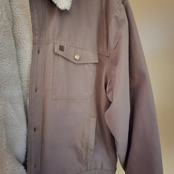 Coleman Sherpa Lined Durable Tear Resistant Twill Shell Workwear Jacket - Picture 5 of 5